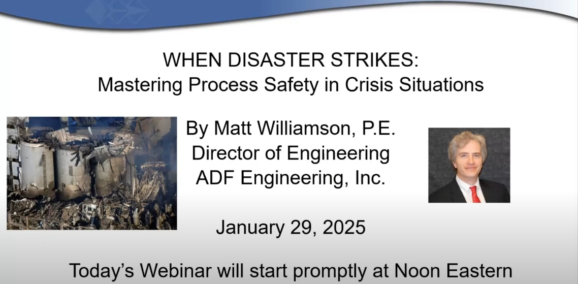 Title slide for the when disaster strikes webinar